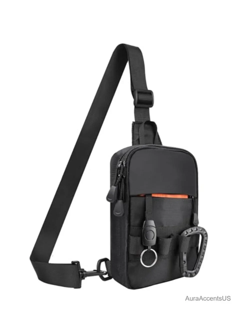 Mini Sling Bag with Premium YKK Zippers, Lightweight Crossbody Chest Purse for